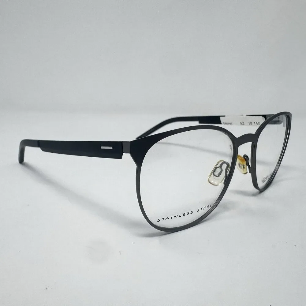 Morel Lightec 8092L 52-18-140 Eyeglass Frames Gunmetal Black France